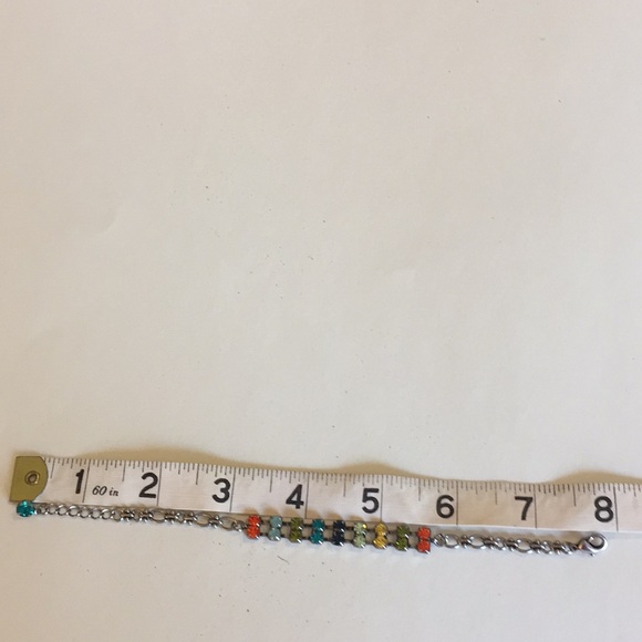 Child’s Colorful Crystals & Silver Bracelet - Picture 5 of 6